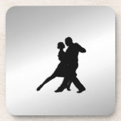 Tango Dancers Silhouette Getränkeuntersetzer (Vorderseite)