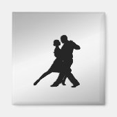 Tango Dancers Silhouette Magnet (Vorne)