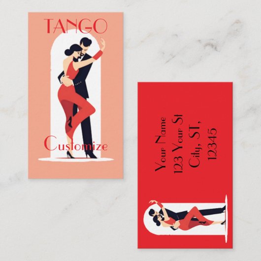 Tango Dancers Thunder_Cove Visitenkarte (Vorne/Hinten)