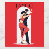 Tango Dancers Thunder_Cove Weinetikett (Einzelnes Label)