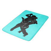Tango Dancers Turquoise Bath Mat - Farbe auswählen Badematte (Schrägansicht)