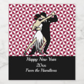 Tango Dancers Weinetikett (Einzelnes Label)