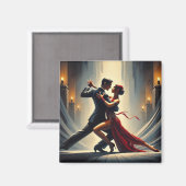 Tango Dancing Couple Magnet (Vorderseite/Rückseite)