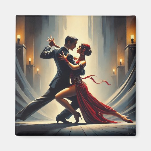 Tango Dancing Couple Magnet (Vorne)