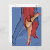 Tango Dancing Postkarte (Vorne/Hinten)