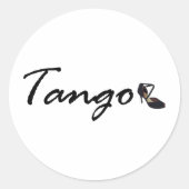 Tango Exklusives Design! Runder Aufkleber (Vorderseite)