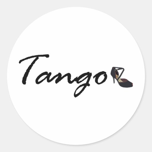 Tango Exklusives Design! Runder Aufkleber (Vorderseite)