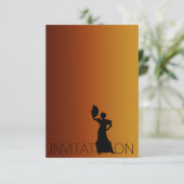 Tango Flamenco Latin Dance Party Brown Ombre Einladung (Stehend Vorderseite)