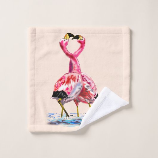 Tango Flamingo 3 Badhandtuch Set (Waschlappen)