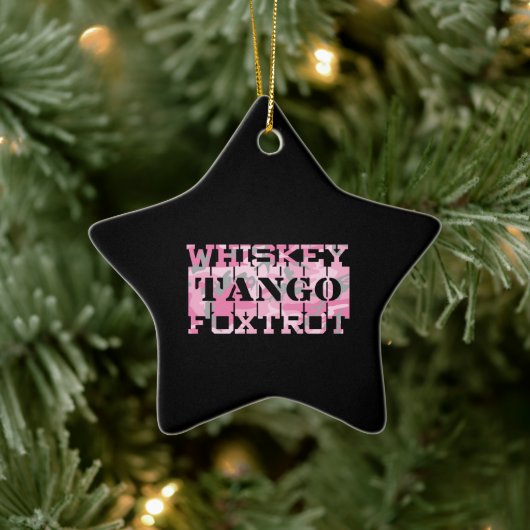 Tango Foxtrot Camouflage Keramik Ornament (Baum)