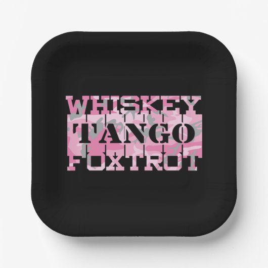 Tango Foxtrot Camouflage Pappteller (Vorderseite)