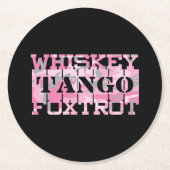 Tango Foxtrot Camouflage Runder Pappuntersetzer (Vorderseite)