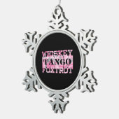 Tango Foxtrot Camouflage Schneeflocken Zinn-Ornament (Rechts)