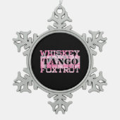 Tango Foxtrot Camouflage Schneeflocken Zinn-Ornament (Vorderseite)