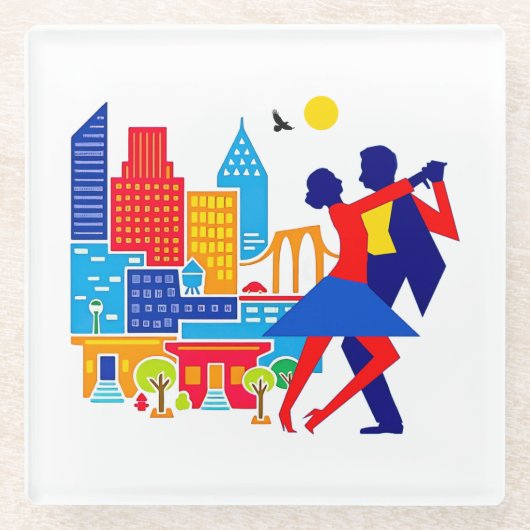 Tango Glass Untersetzer (Vorderseite)