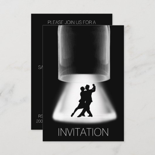 Tango Latin Dance Moderne Vip Einladung (Vorne/Hinten)