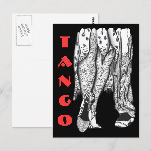 Tango Legs Postkarte (Vorne/Hinten)