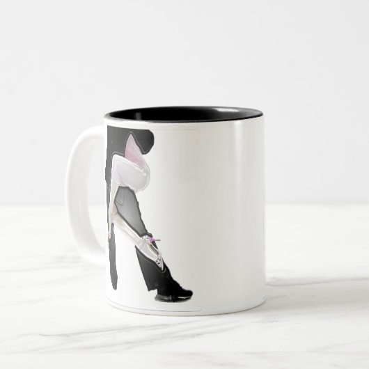 Tango legs zweifarbige tasse (Vorderseite Links)