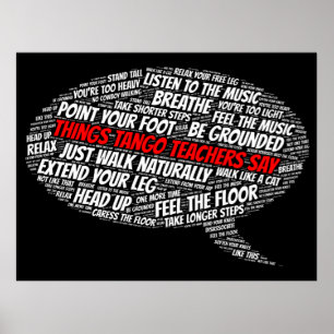 Tango-Lehrer sagen argentinische Tango-Kunst Poster