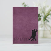 Tango Lila Personalisiert Elegante Einladung (Stehend Vorderseite)