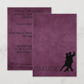 Tango Lila Personalisiert Elegante Einladung (Vorne/Hinten)