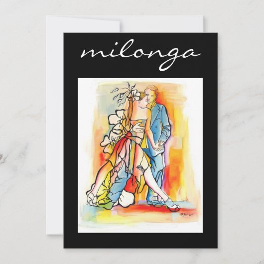 Tango Milonga Einladung (Vorderseite)