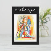 Tango Milonga Einladung (Stehend Vorderseite)