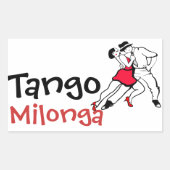 Tango Milonga Rechteckiger Aufkleber (Vorderseite)