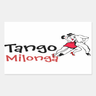 Tango Milonga Rechteckiger Aufkleber