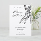 Tango Milonga Save the Date (Stehend Vorderseite)