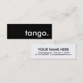 Tango. Mini Visitenkarte (Vorne/Hinten)