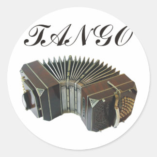 Tango Produkte & Designs! Argentinische Musik! Runder Aufkleber