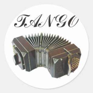Tango-Produkte u. Entwürfe! Argentinien-Musik! Runder Aufkleber