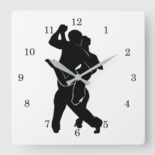 Tango Quadratische Wanduhr (Vorderseite)