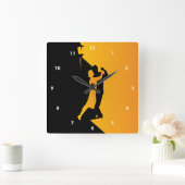Tango Silhouette Dancers Quadratische Wanduhr (Zuhause)