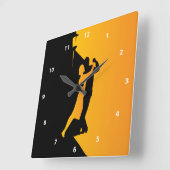 Tango Silhouette Dancers Quadratische Wanduhr (Winkel)