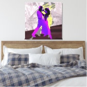 Tango-Tango-Tänzer Leinwanddruck (Insitu (Schlafzimmer))