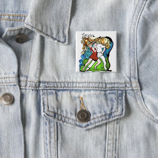 Tango-Tanz - zwei wenig Tangueros Button (Beispiel)