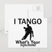 Tango-Tanzdesigns Postkarte (Vorne/Hinten)