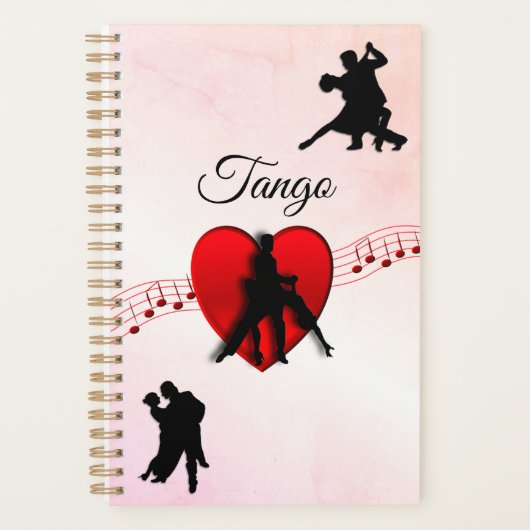 Tango Tänze Ich höre Neues Drehung Design Planer (Vorderseite)