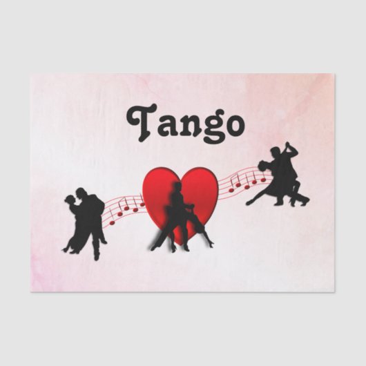 Tango Tänze Ich höre Neues Drehung Design Seidenpapier (Vorderseite)