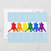 Tango tanzende Paare Regenbogenfarben Postkarte (Vorne/Hinten)