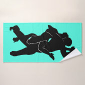 Tango Tänzer Aquamarines Badetuch oder wählen Sie  Badehandtuch (Badehandtuch)