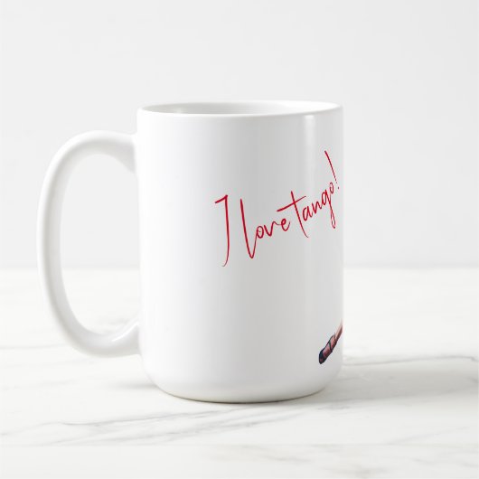 Tango-Tänzer - Handmalerei Kaffeetasse (Links)