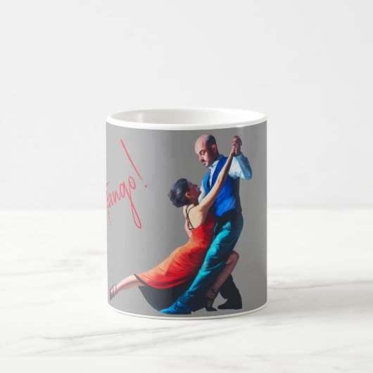 Tango-Tänzer - Handmalerei Kaffeetasse (Mittel)