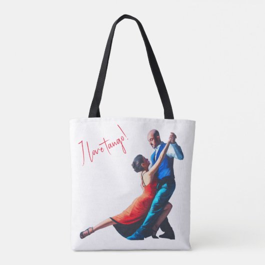 Tango-Tänzer - Handmalerei Tasche (Rückseite)