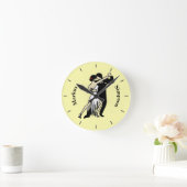 Tango-Tänzer im Vintagen Stil Runde Wanduhr (Zuhause)
