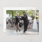 Tango-Tänzer in der Piazza Dorrego Postkarte (Vorne/Hinten)