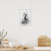 Tango-Tänzer in expressiver Bewegung Poster (Küche)