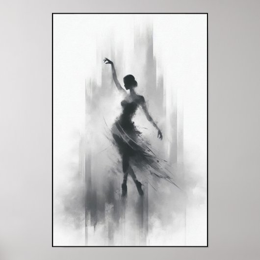 Tango-Tänzer in expressiver Bewegung Poster (Vorne)